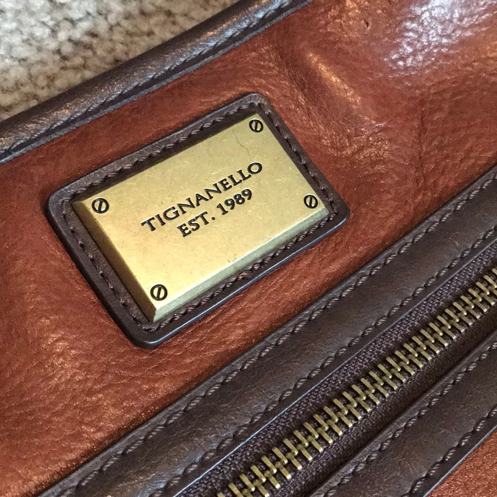 Tignanello Brown Leather Crossbody - Picture 3 of 8